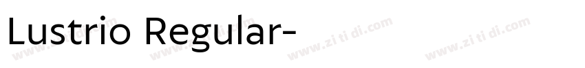 Lustrio Regular字体转换